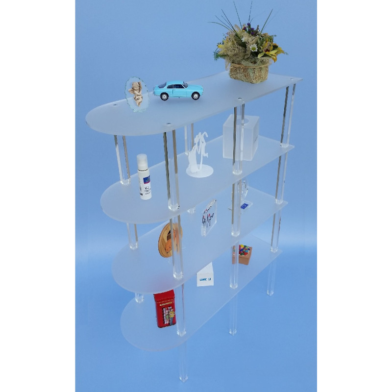 Espositore in plexiglass con ripiani satinati | Laseridea
