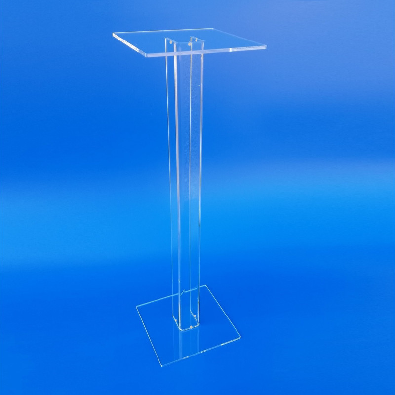 Piedistallo espositivo in plexiglass trasparente