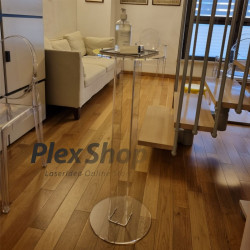 Piedistallo espositivo in plexiglass trasparente