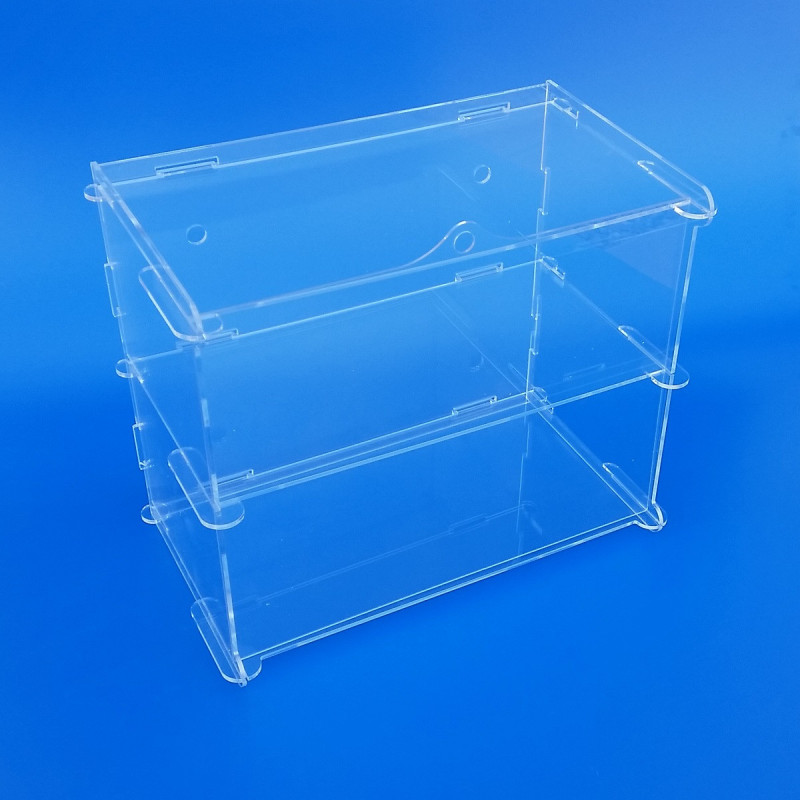 Vetrinetta in plexiglass smontabile con anta scorrevole