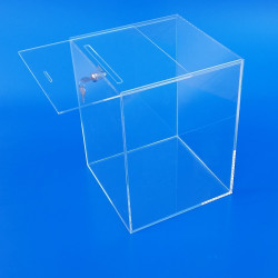 Urna in plexiglass per raccolta fondi offerte e votazioni