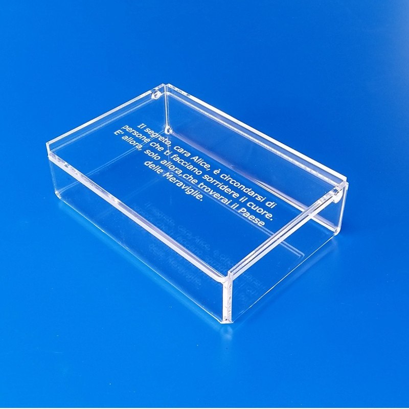 Scatolina in plexiglass su misura personalizzabile