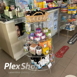 Gondola in plexiglass trasparente su misura per Farmacia