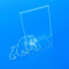 Portafoto plexiglass cane arrabbiato
