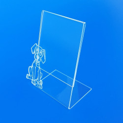 Portafoto plexiglass cane seduto