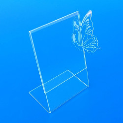 Portaritratti plexiglass farfalla marcato a laser