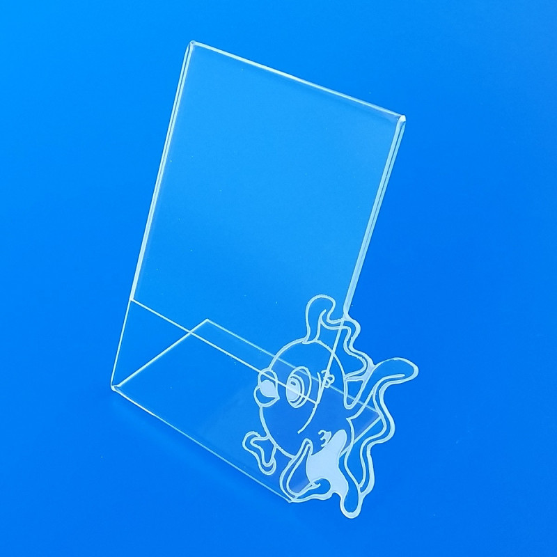 Portafoto plexiglass pesce marcato a laser