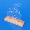 Trofeo in plexiglass e base in legno massello