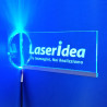 Targhe a bandiera e segnaletica in plexiglas luminose a led