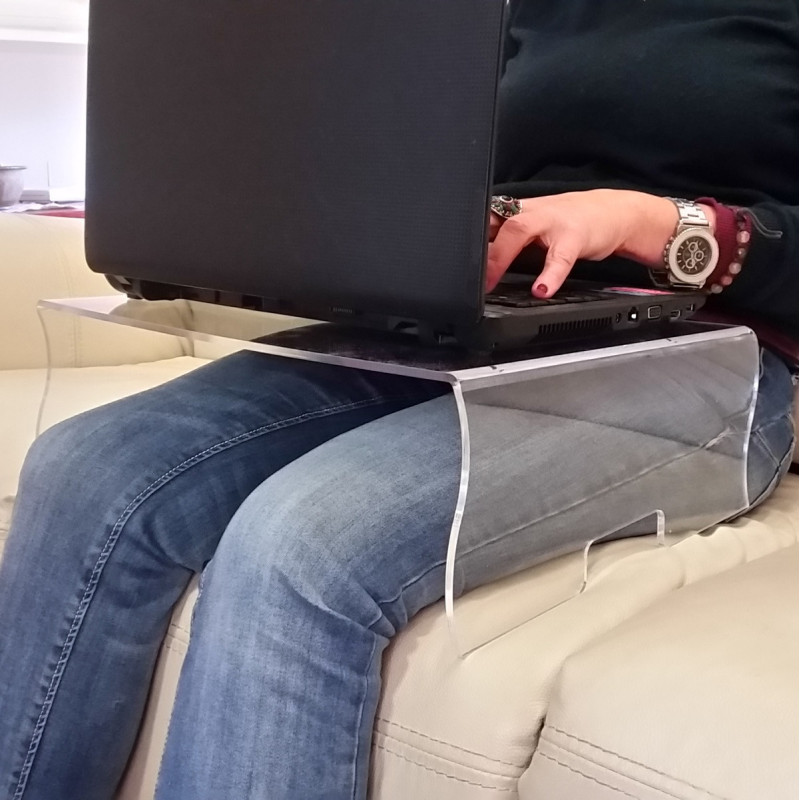 Base appoggio in plexiglass per computer portatile