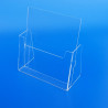Porta brochures in plexiglass trasparente da tavolo