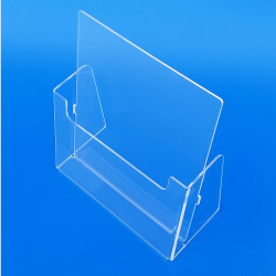 Porta brochures in plexiglass trasparente da tavolo