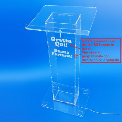 Colonna raccogli biglietti gratta e vinci in plexiglass