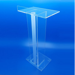 Leggio in plexiglass trasparente per notebook e tablet