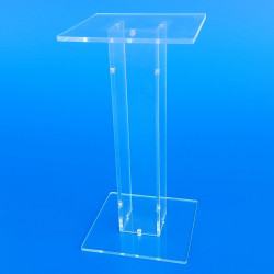 Colonna espositiva economica in plexiglass trasparente
