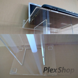 Leggio in plexiglass trasparente per notebook e tablet
