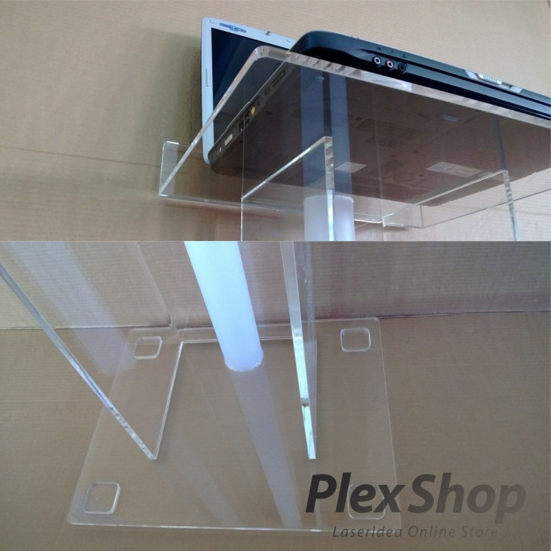 Leggio in plexiglass trasparente per notebook e tablet