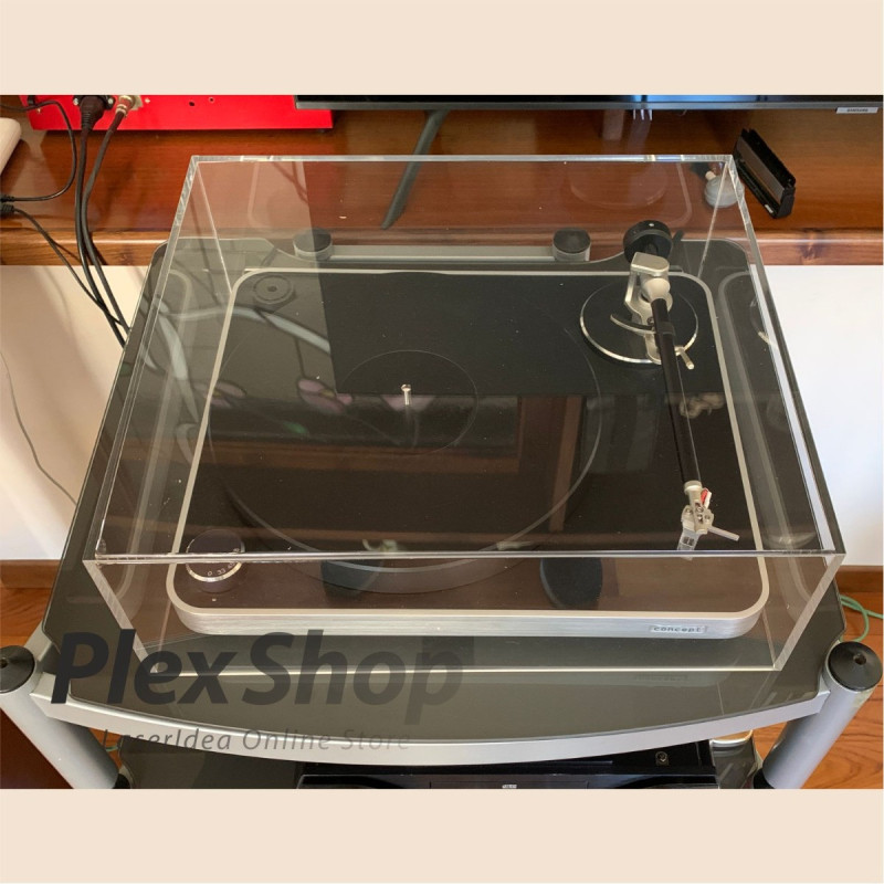 Coperchi giradischi su misura in plexiglass trasparente