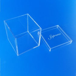 Scatole in plexiglass trasparente su misura per foto