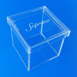 Scatole in plexiglass trasparente su misura per foto
