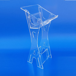 Leggio in plexiglass trasparente smontabile