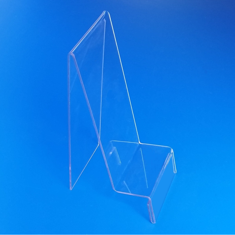 Espositore smartphone in plexiglass con porta descrizione