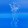 Leggio in plexiglass trasparente smontabile