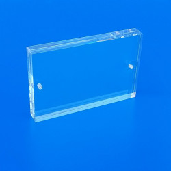Cornice portafoto in plexiglass trasparente con calamite