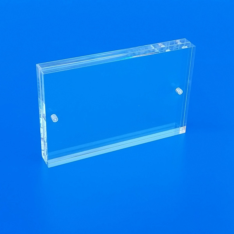 Cornice portafoto in plexiglass trasparente con calamite