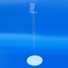 Portalistino da pavimento in plexiglass trasparente
