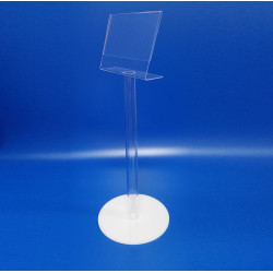 Portalistino da pavimento in plexiglass trasparente