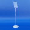 Portalistino da pavimento in plexiglass trasparente