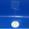 Portalistino da pavimento in plexiglass trasparente