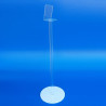 Portalistino da pavimento in plexiglass trasparente