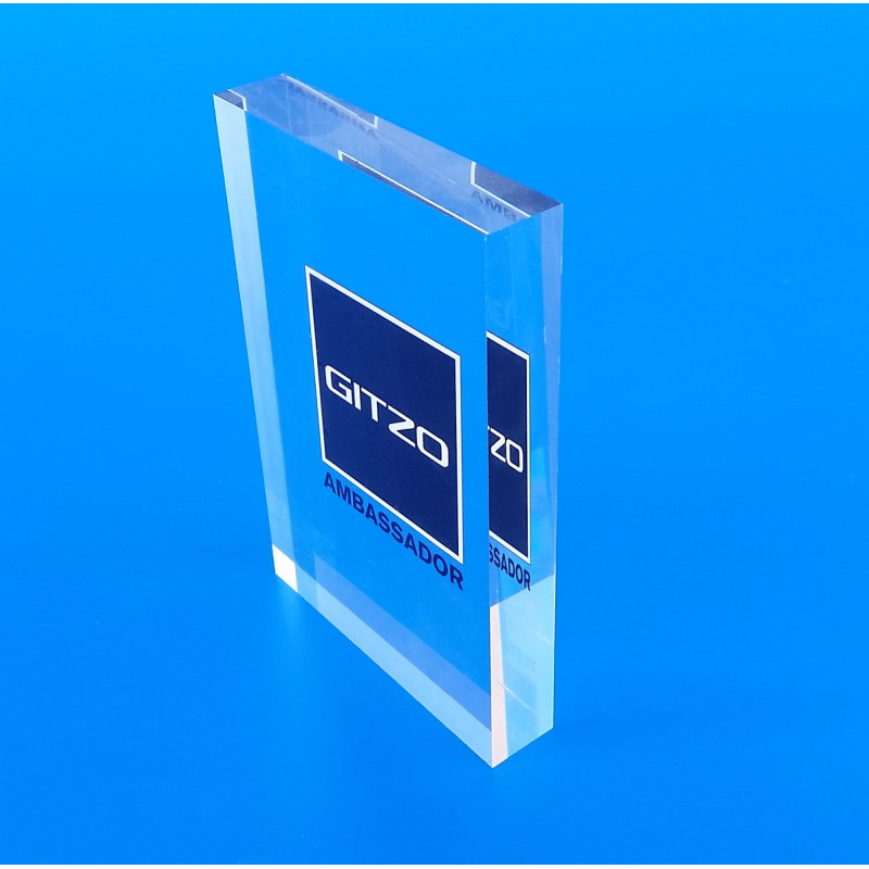 Fermacarte in plexiglass trasparente cm 8 x 8