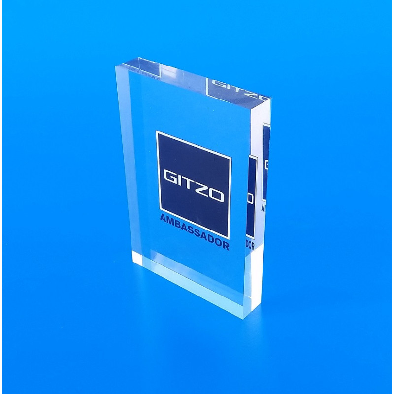 Fermacarte in plexiglass trasparente cm 12 X 7