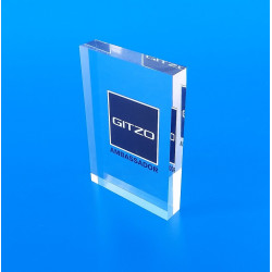 Fermacarte in plexiglass trasparente cm 12 X 12