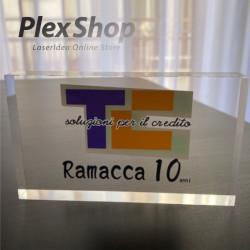 Fermacarte in plexiglass trasparente cm 12 X 12