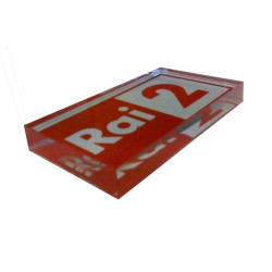 Fermacarte in plexiglass trasparente cm 13 x 4