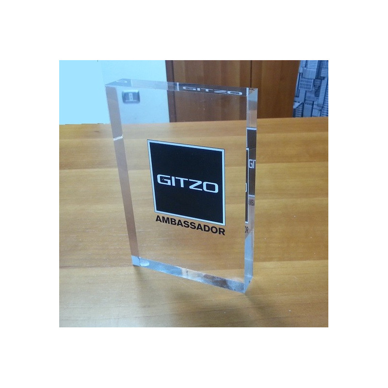 Fermacarte in plexiglass trasparente cm 13 x 4