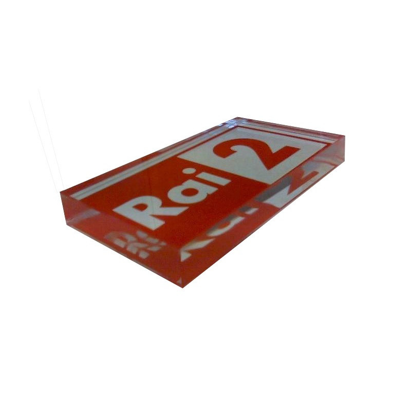 Fermacarte in plexiglass trasparente cm 13 x 6