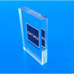 Fermacarte in plexiglass trasparente cm 13 x 6