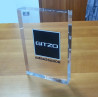Fermacarte in plexiglass trasparente cm 13 x 6