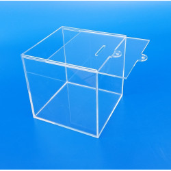 Salvadanaio in plexiglass trasparente su misura