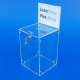 Urna trasparente per raccolta votazioni e fondi con porta comunicazione